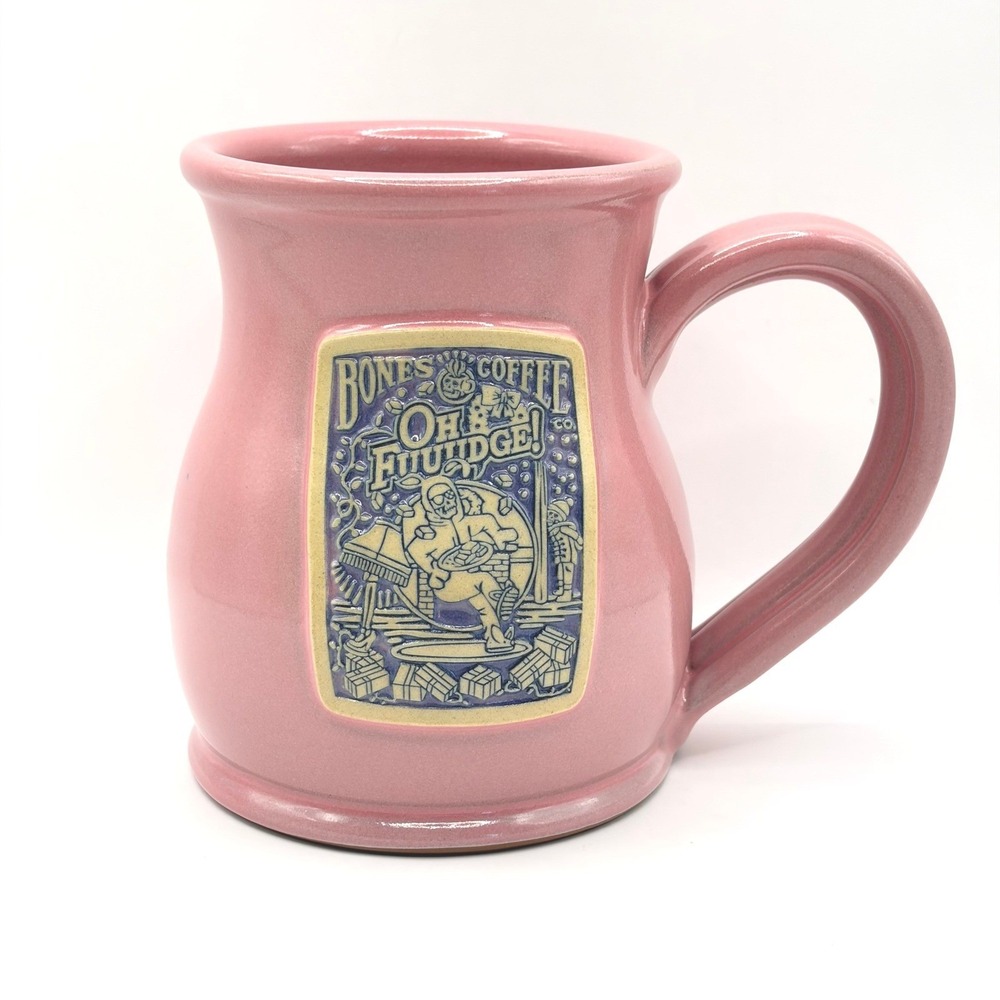 Deneen Pottery Bones Coffee‎ Co Oh Fudge Pink Handcrafted Mug 2020 USA Made